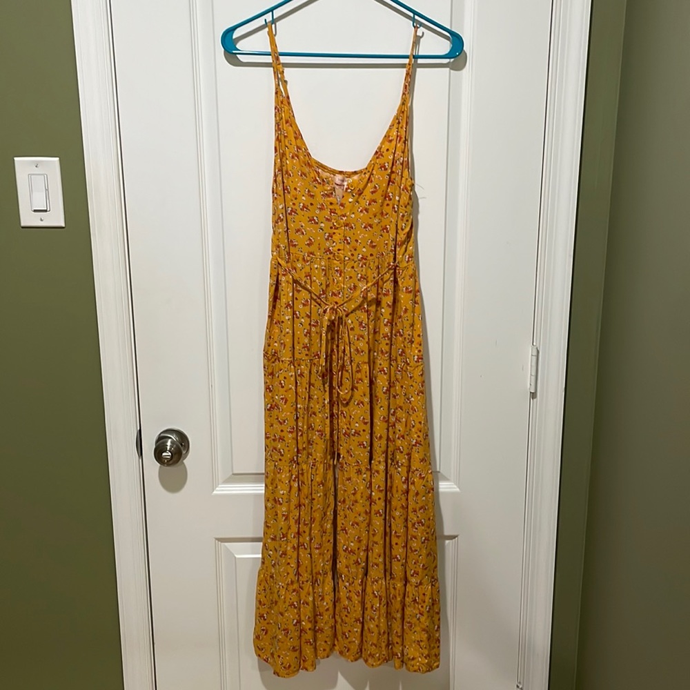 Floral Gold Maxi Dress